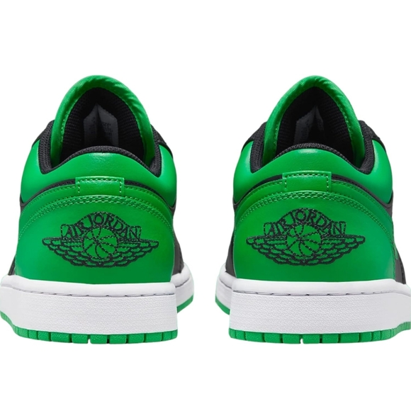 Men's 9.5 Air Jordan 1 Elevate Low Sneakers Black Green and White - Picture 4 of 5